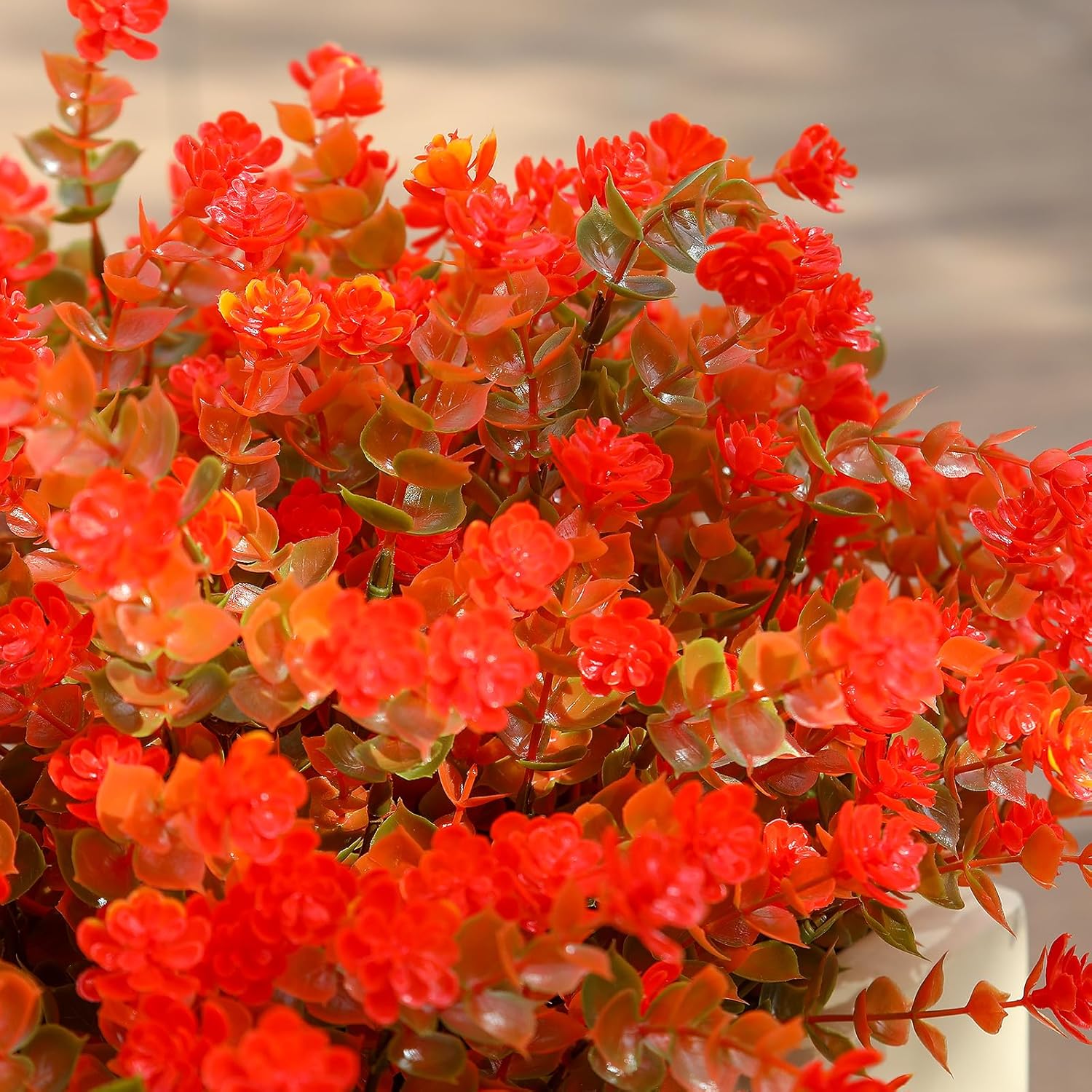 alyptus Artificial Flowers – 12 Bundles Fake Outdoor Fall Flowers with Greenery, UV Resistant No-Fade Faux Plants for Porch, Patio, Garden, Office & Spring Summer Decor - Image 3