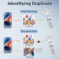 Vista 8 de Memoria USB de Copia de Seguridad Automática Segura 256GB Copia de seguridad y transferencia totalmente automática para todos los dispositivos