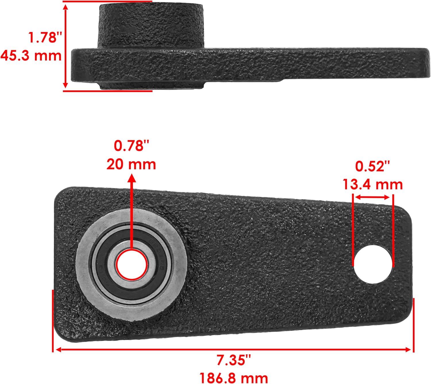 Caltric 42" Deck Pulley with Tensioner Arm Compatible with John Deere X300 X340 M157175 AM137197