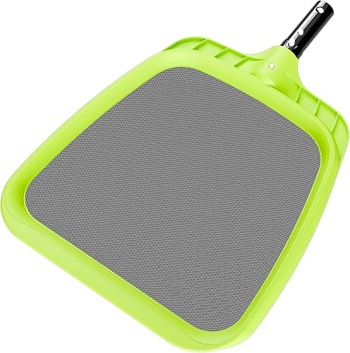 Sepetrel Red de desnatador de piscina  Red profesional de nailon reforzado de nailon para rastrillo de hojas planas, para estanque de spa, piscina,