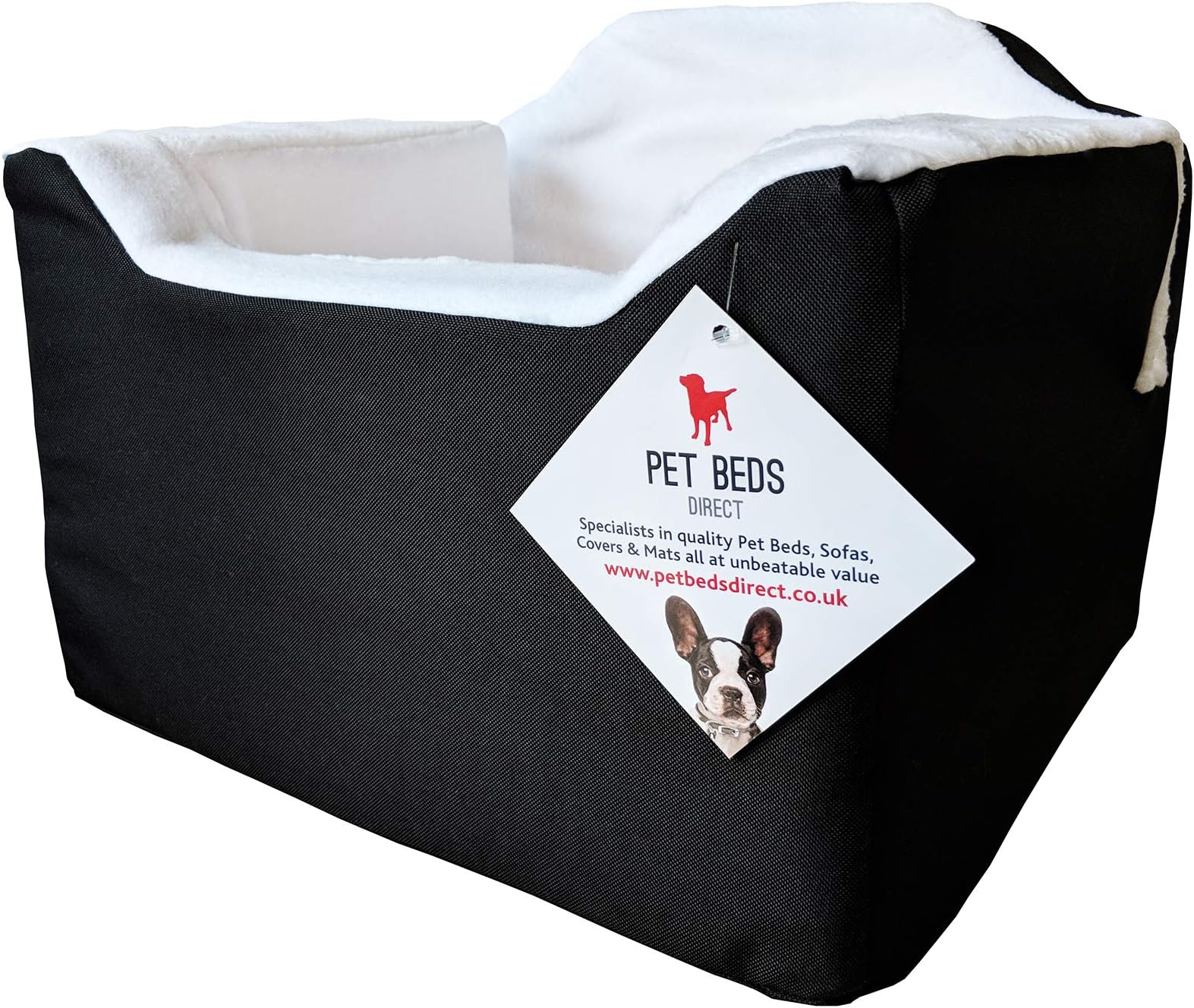 Dog Puppy Pet Soft Car Booster Safety Seat Travel Safe, in Small & Medium, 6 Available Colours (Medium (32 x 55 x 55cm), Black)