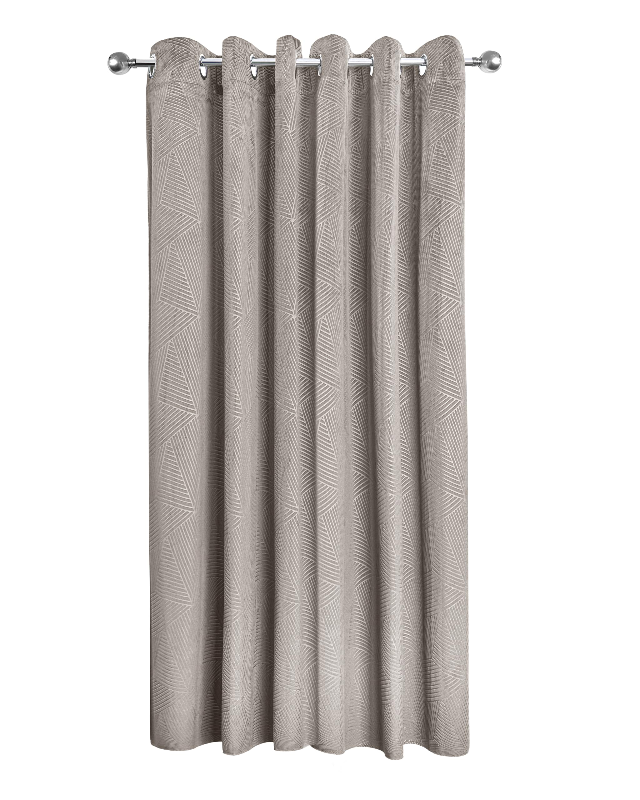 The Very Collection Geo Velvet Thermal Eyelet Door Curtain