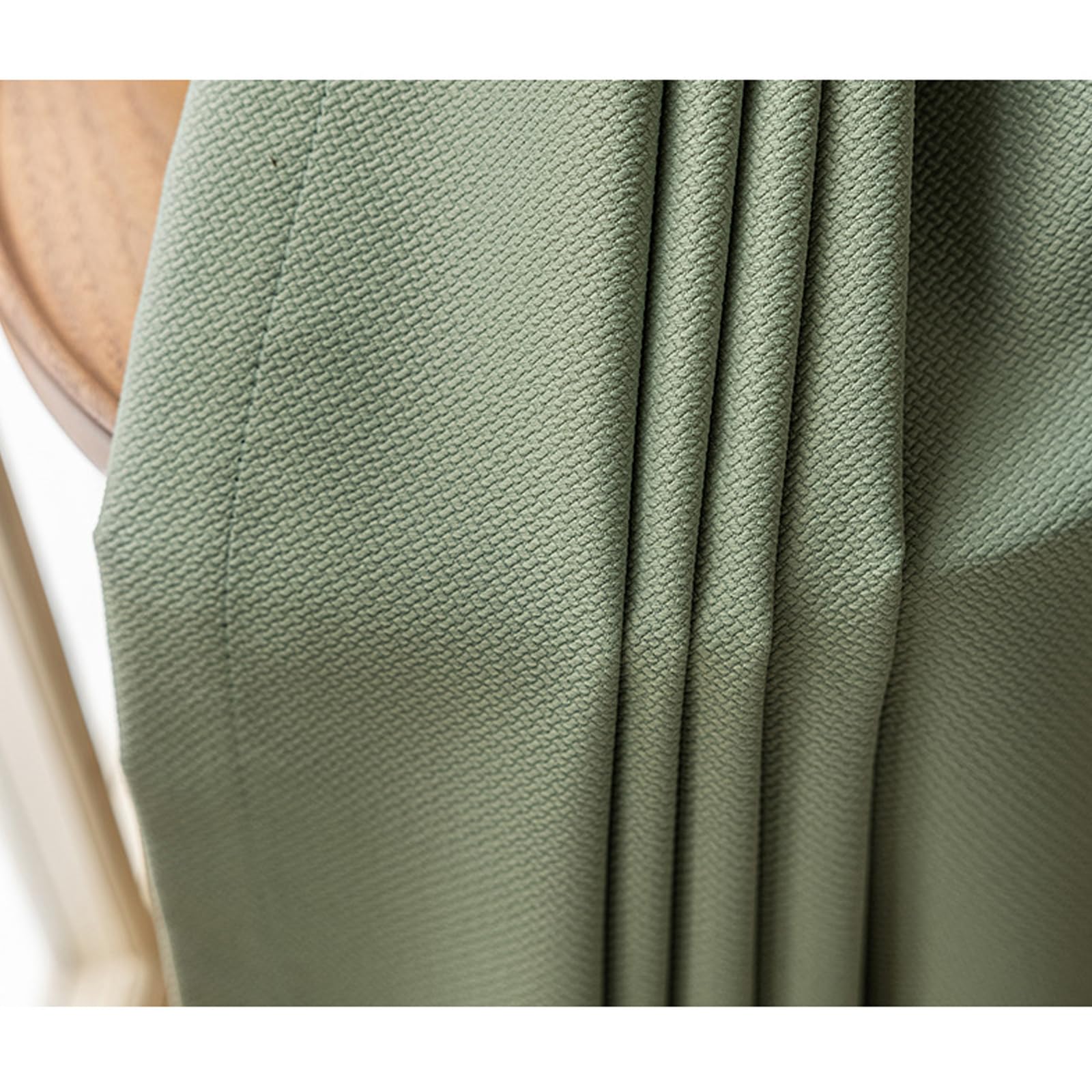 Cortinas opacas térmicas con reducción de ruido para sala de estar y dormitorio, color verde, 213 x 160 cm, 1 unidad, protección contra el frío