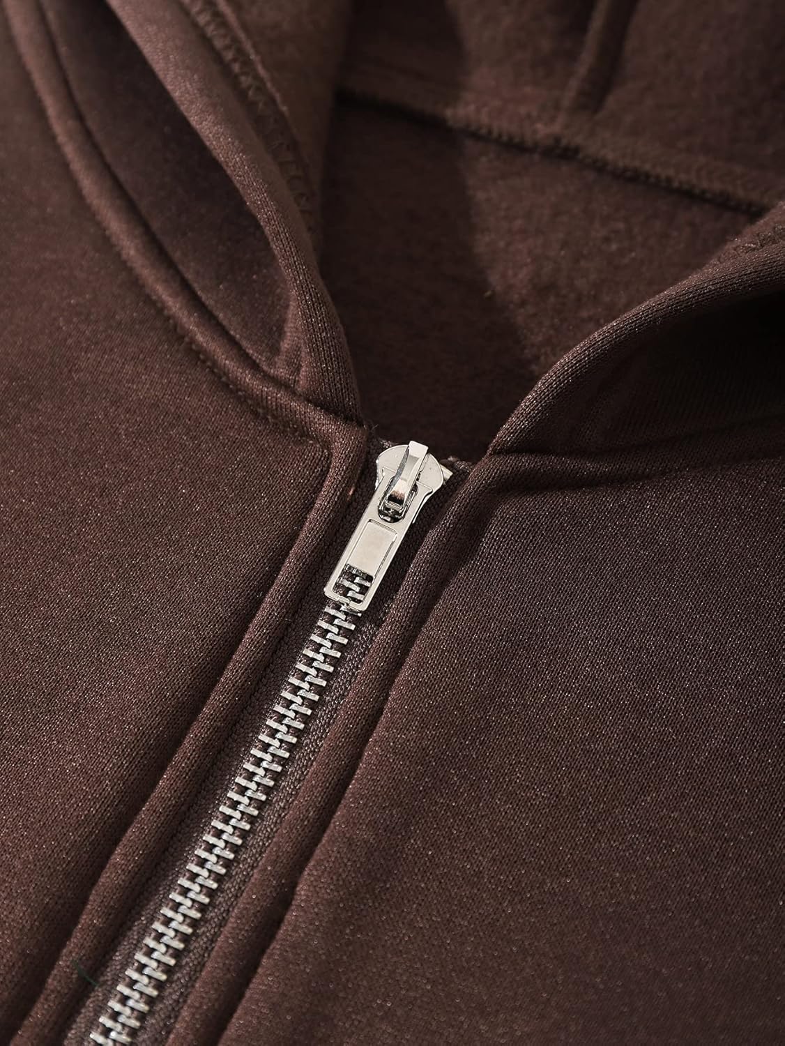 SHENHE Women's Casual Zip Up Hoodie Long Sleeve Drop Shoulder Fall Tops Crop Hoodies Sweatshirts with Pockets - Image 4