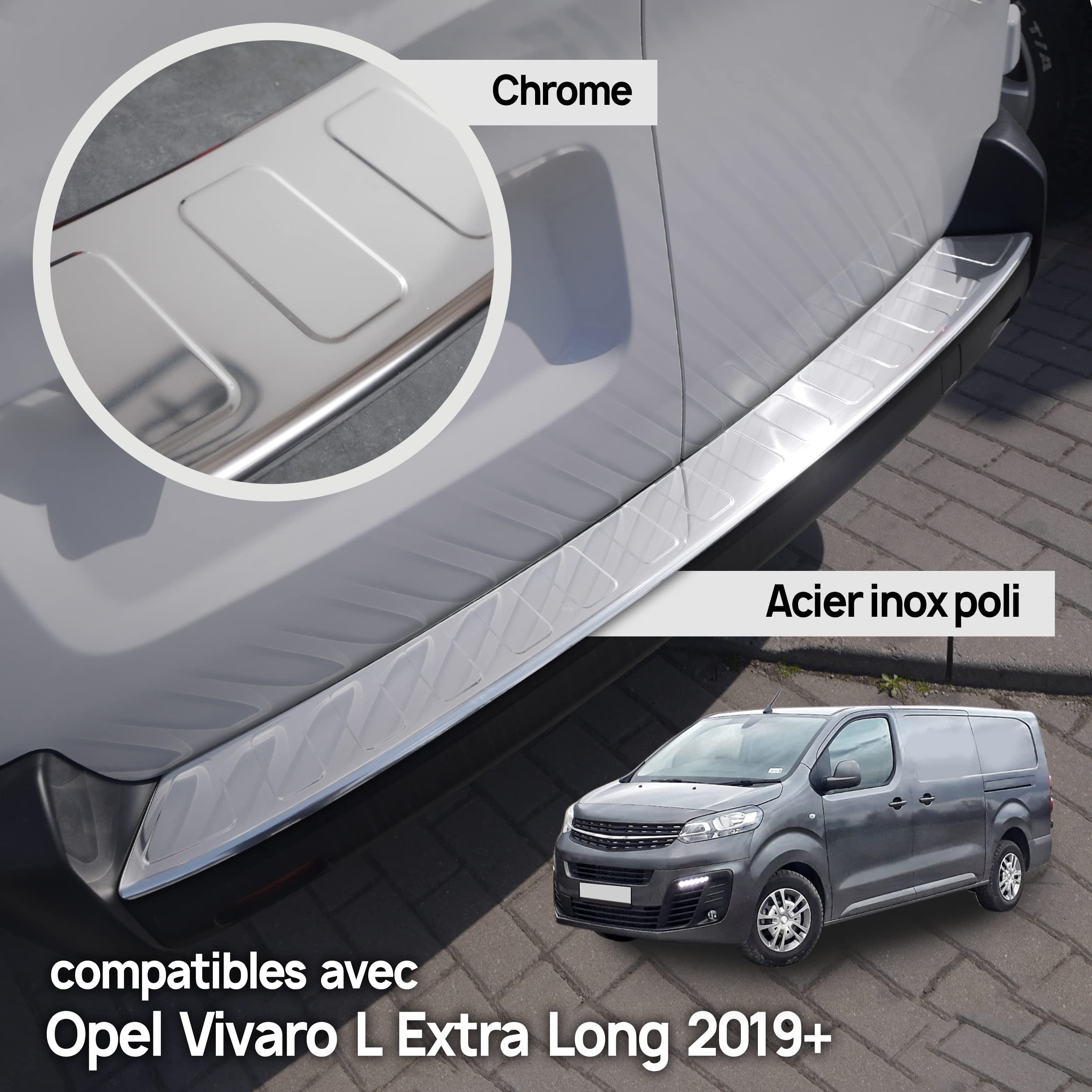 Protection Coffre CHROMEMASTER | Protection De Pare-Chocs Arriu00e8re Pour Protu00e9ger Des Rayures | Compatible Avec Renault Megane 4 Hatchback 2016-2024 | Acier Protége Coffre