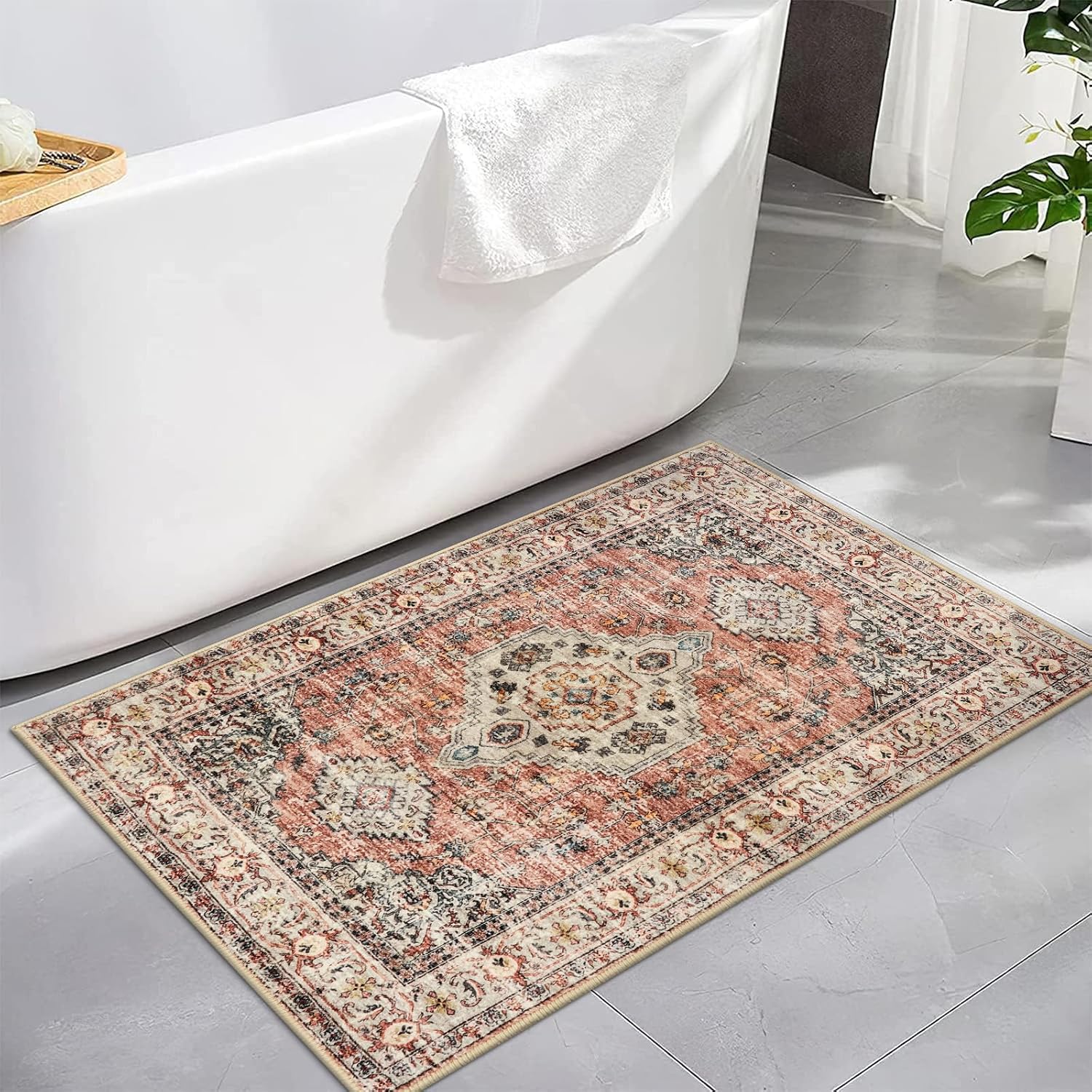Lahome Oriental Entryway Rugs Indoor,2x3 Rugs for Entryway Soft Small Kitchen Rugs Non Slip Washable,2x6 Washable Rug Runner Carpet Runners for Hallway
