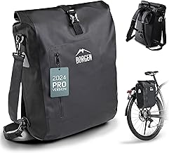 Borgen 25L Bike Pannier Pannier 100% Waterproof Luggage Rack Handle and Shoulder Strap Rear Panniers Panniers Panniers for Luggage Rack
