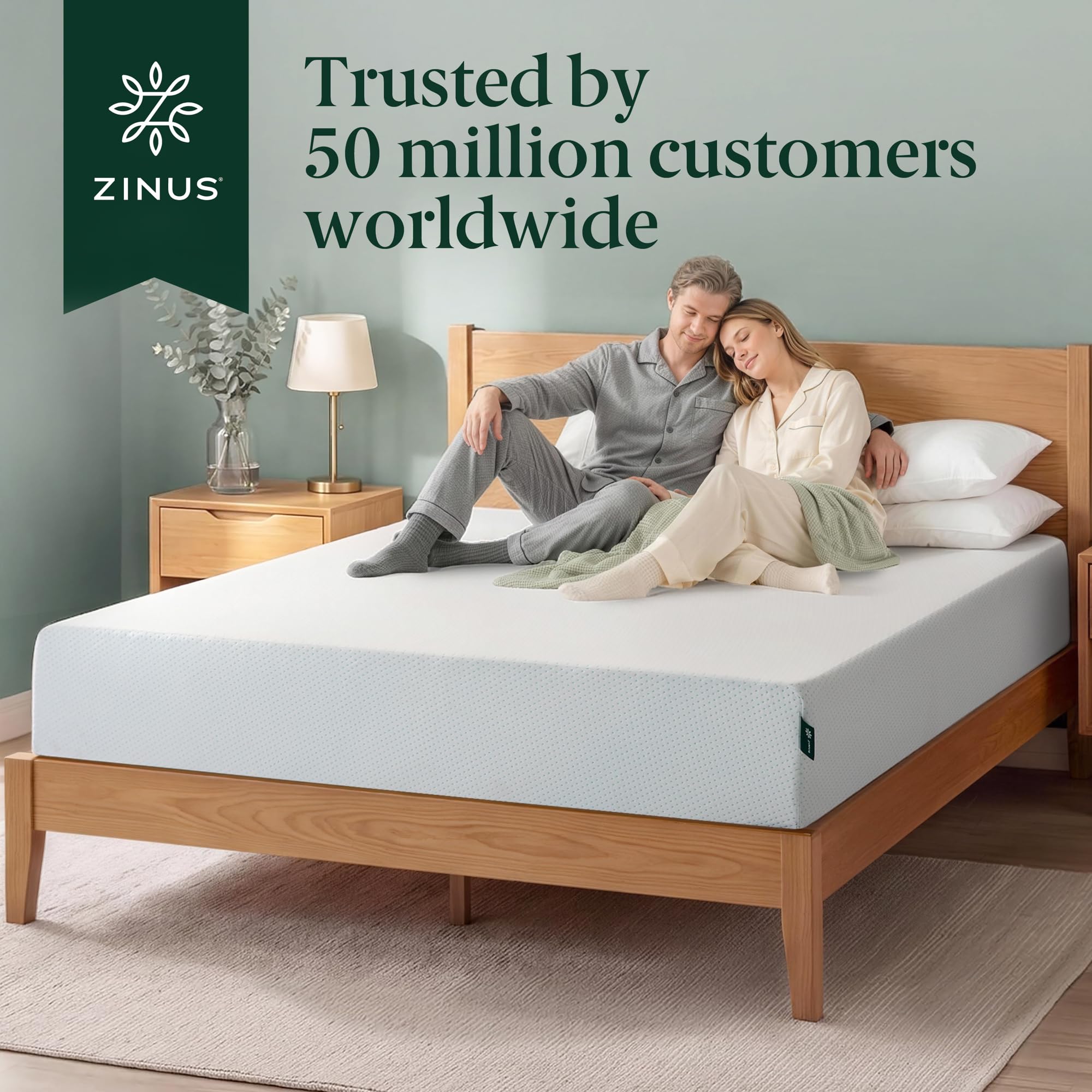 Zinus | US's Most Loved Mattress |8IN Green Tea Foam Mattress King XL 78X72X8IN Fiberglass Free, Medium Firm Feel, Safe Foams & Fabric, Mattress-image-26