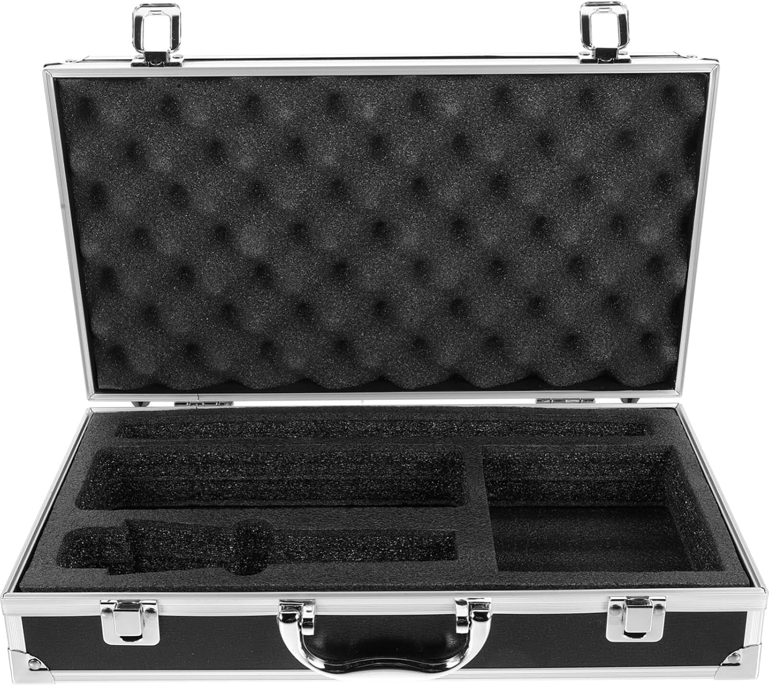 UPKOCH Microphone Carrying Box Shockproof Protective Storage Case for Cables Portable Handle Box for Microphone and Accessories Lightweight Design for Travel and Outdoor Use