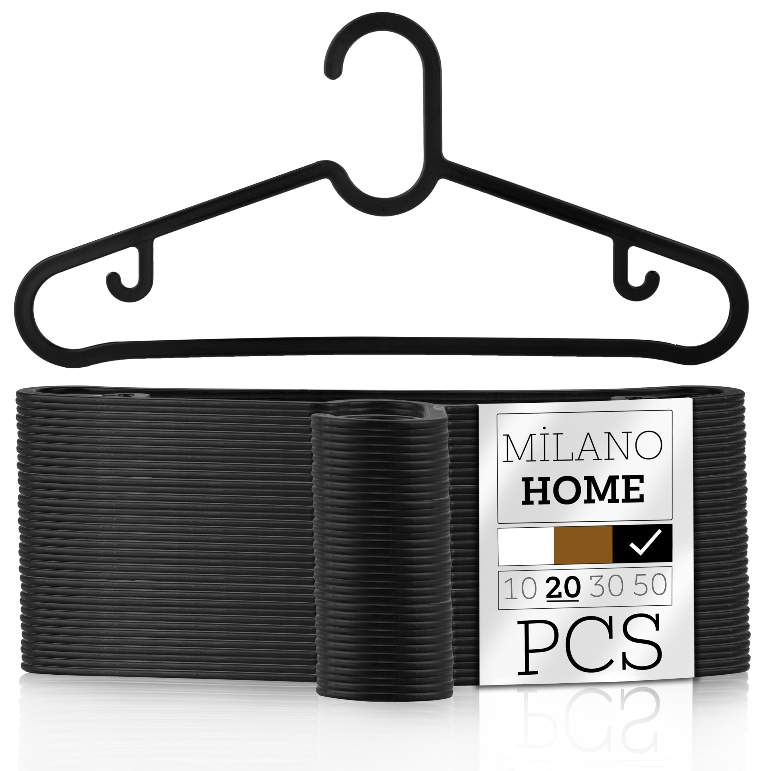 Appendiabiti in Plastica Resistenti – Grucce Appendiabiti per Armadio con Barra per Pantaloni, Stampelle Antiscivolo per Giacche, Camicie e Pantaloni