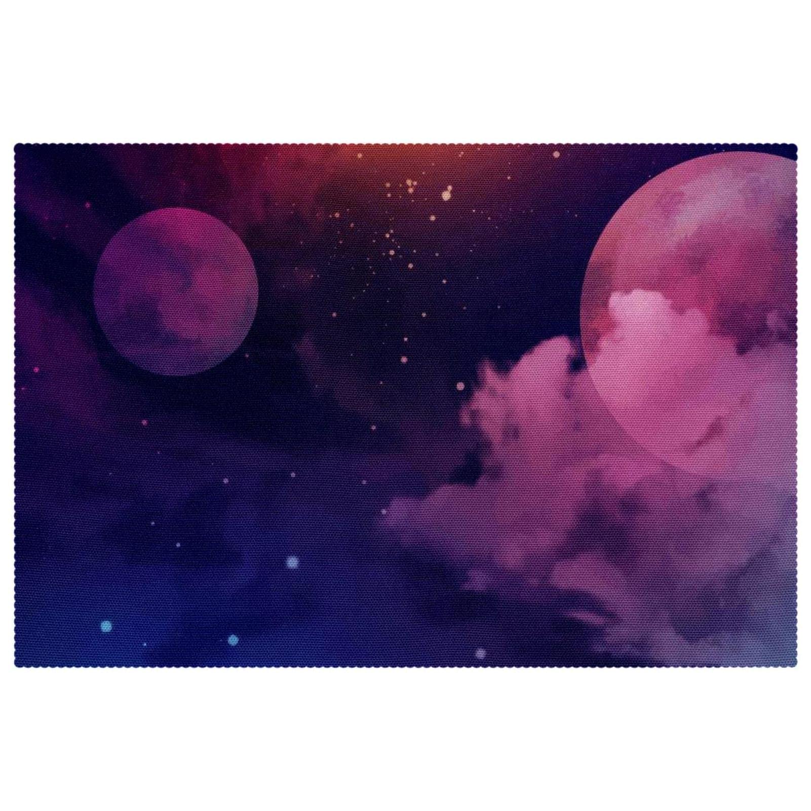 Tapis de table galaxie lot de 6 pour décorer vos repas de fête et dîners en famille