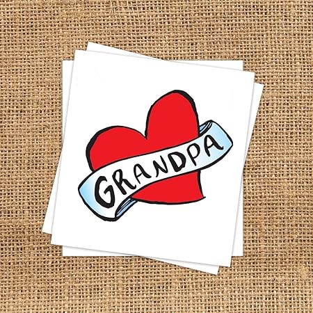 Amazoncom Grandpa Heart Temporary Tattoos 3 Pack Skin Safe Made In The Usa Removable Beauty