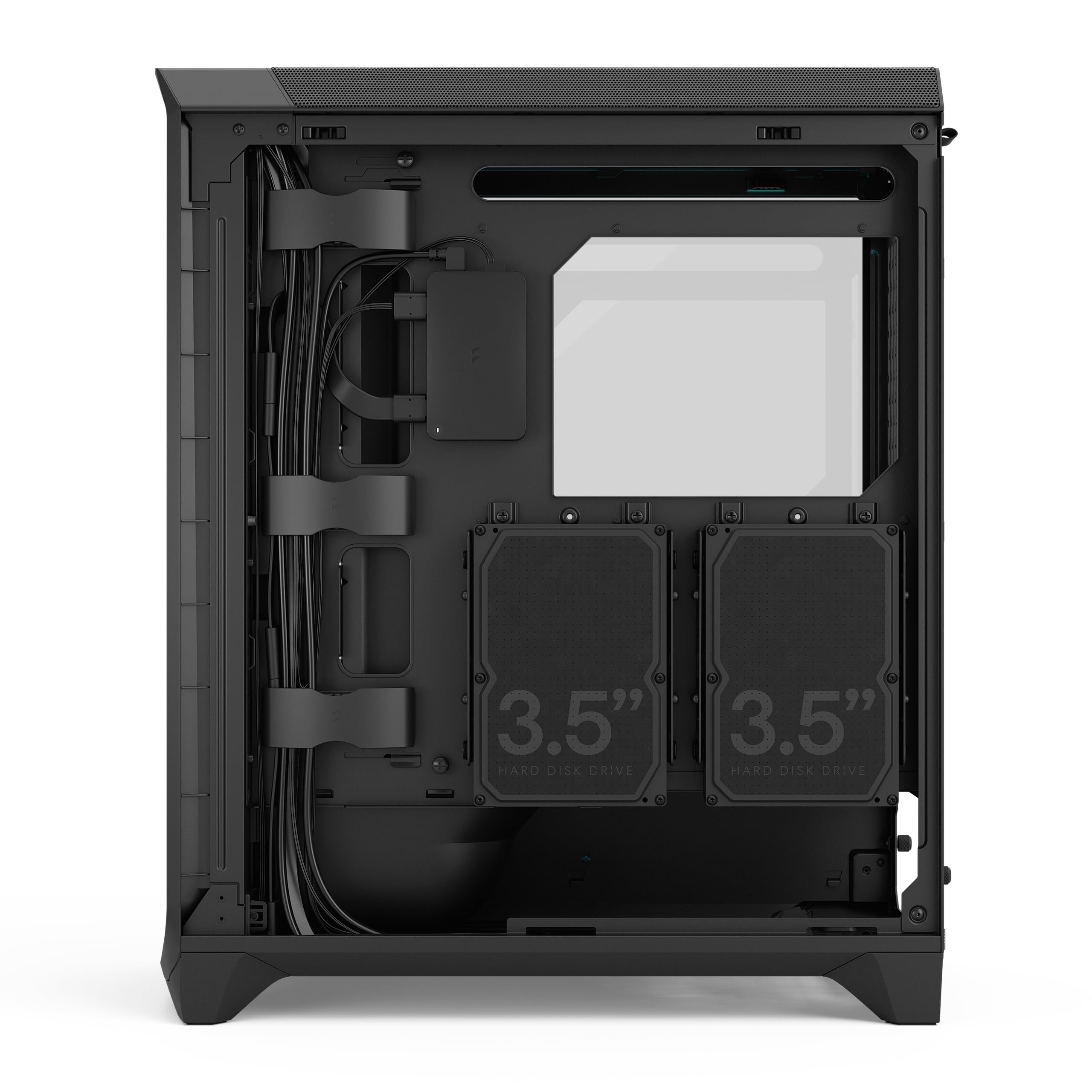 Fractal Design Meshify 3 Ambience Pro RGB Black TG Light Tint - Gaming Computer-Gehäuse – Facetten-Mesh-Front – Gen 2 ARGB Beleuchtung via Adjust Pro Hub – DREI RGB Momentum 14 Lüfter enthalten