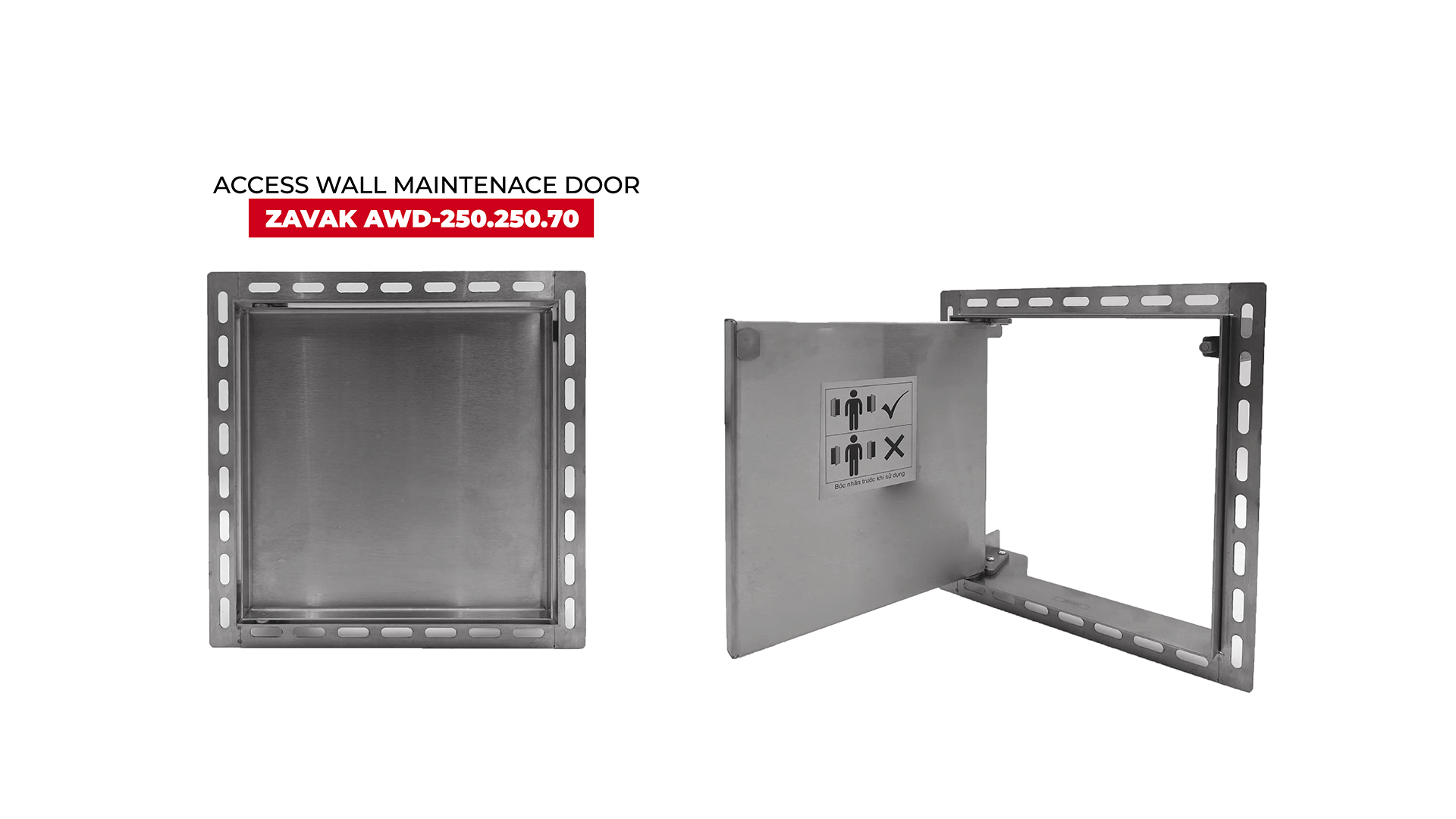 ZAVAK Access Panel with Single Tileable Door, Made from 304