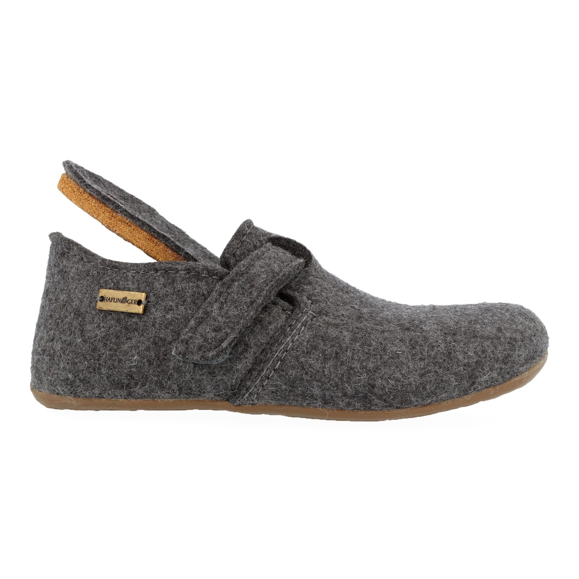 HAFLINGER Everest Focus Filzpantoffel Hausschuh mit verstellbarem Riemen