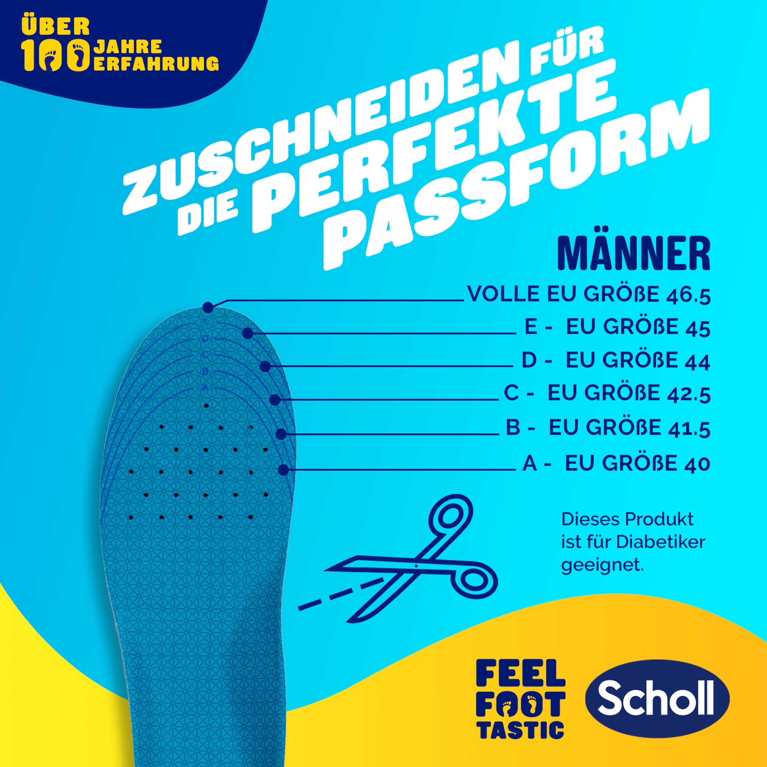 Scholl Gel Activ Work wkładki dla mężczyzn, rozmiar 40-43