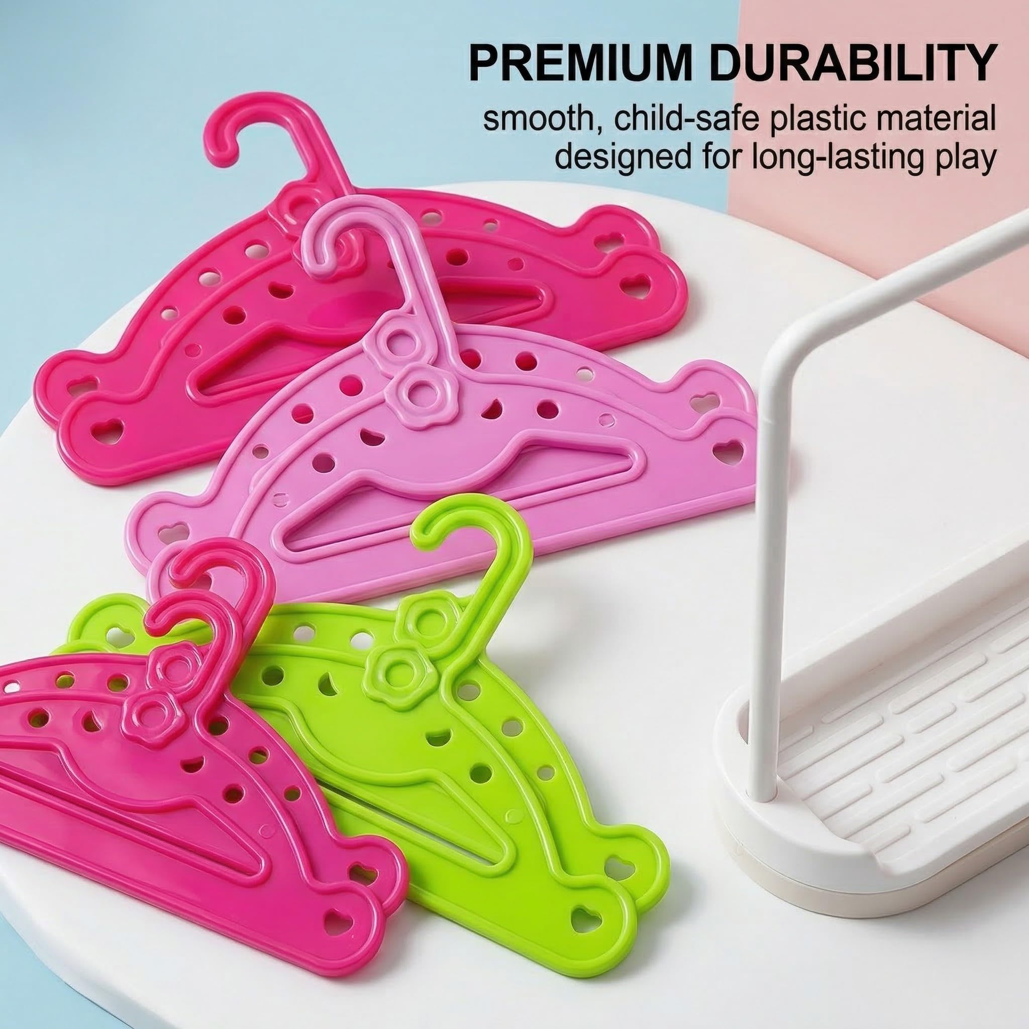 Set da 10 Appendini per Abiti di Bambole, Accessori Baby Born Compatibili