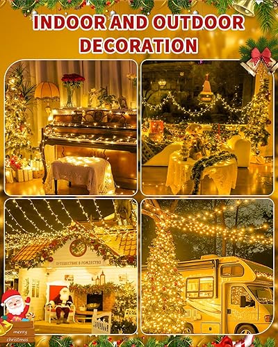 Miniatura 8 de Cadena de luces para exteriores de 403 pies con control remoto