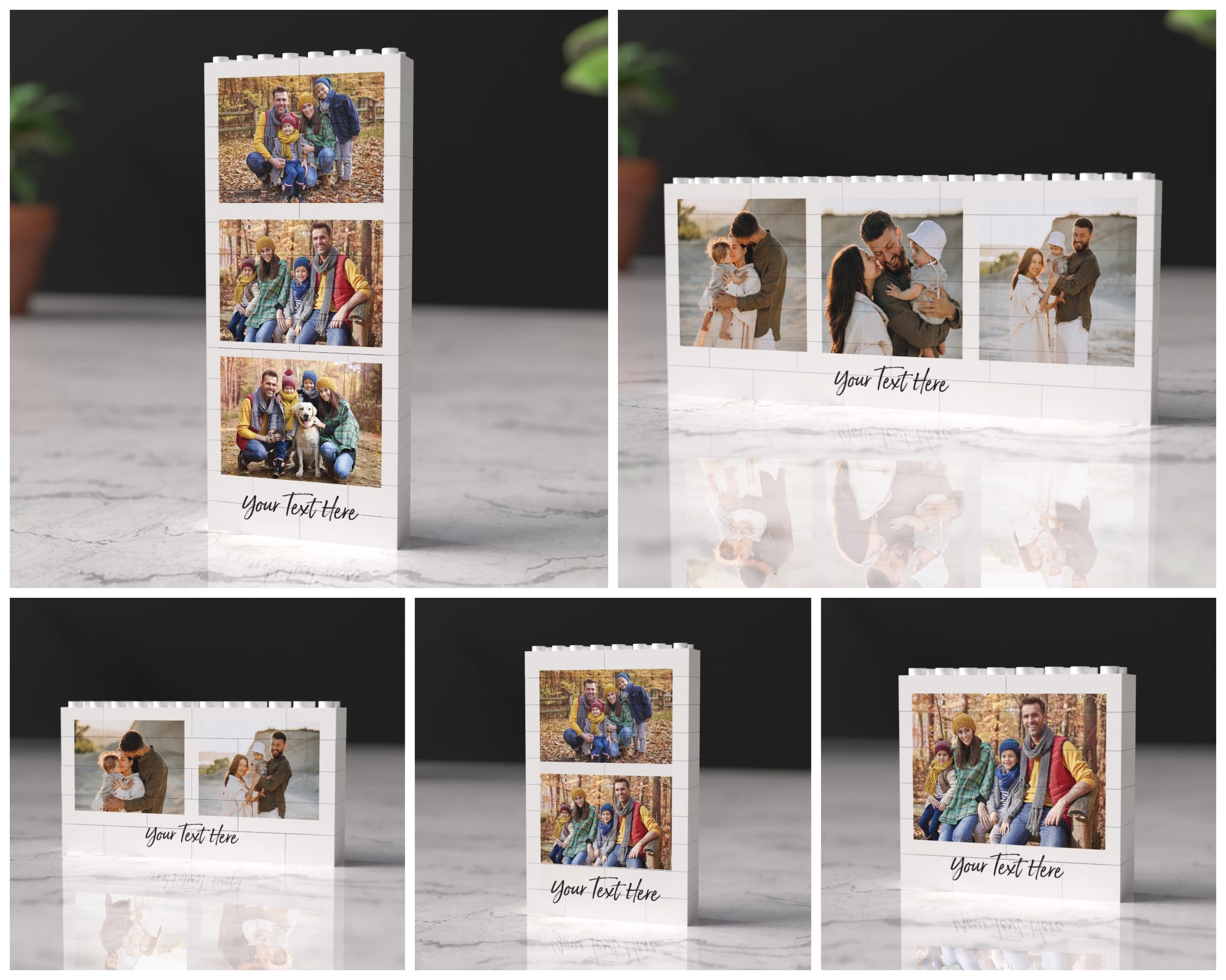 Active Window FilmsPersonalised Photo Collage & Text Building Bricks, Custom Text & Photo Block Puzzle, DIY Building Brick Photo Print