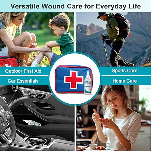 Miniatura 6 de Dimora Limpiador antiséptico portátil de primeros auxilios, limpiador antimicrobiano de venta libre para piel y heridas para cortes, abrasiones,