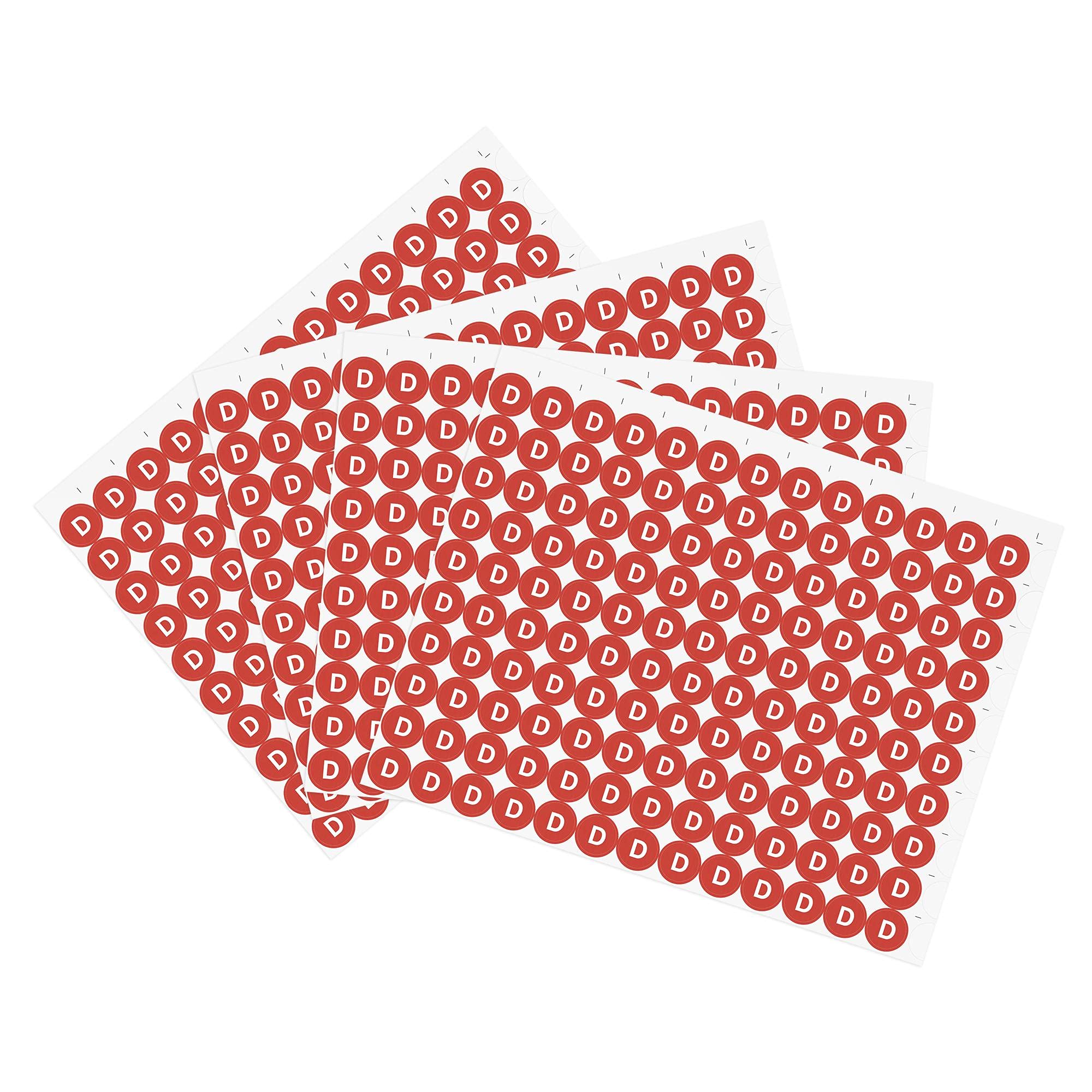 Lettres autocollantes rondes PVC 20mm contre le désordre d'inventaire