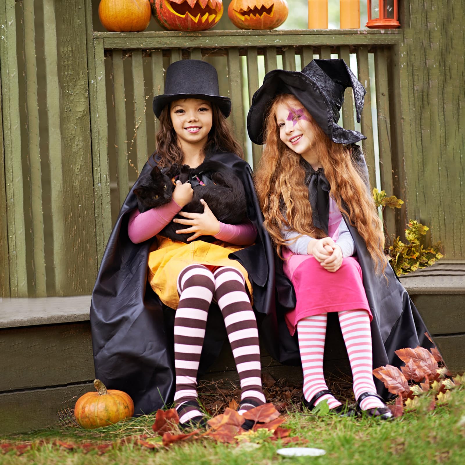 Mantello Halloween Nero Con Cappuccio | Costume Strega, Mago O Diavolo | Medievale - Foto 4