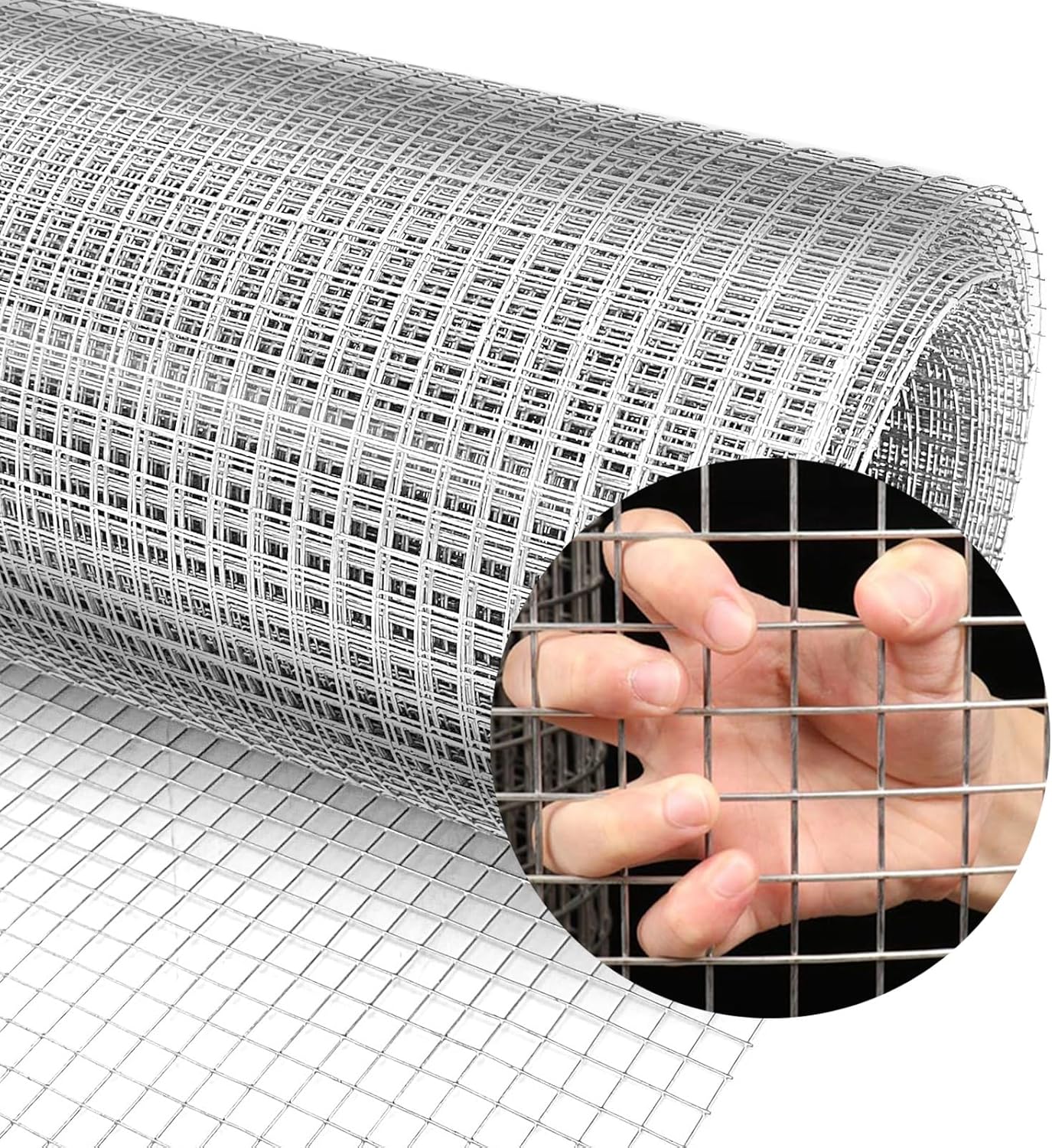 304 Stainless Steel Welded Wire Mesh, 1/2 Inch Hardware Cloth for Garden Netting, Chicken Coop, Animal Enclosure, 1m x 9m (39in x 29.5ft) - Durable & Rust Resistant