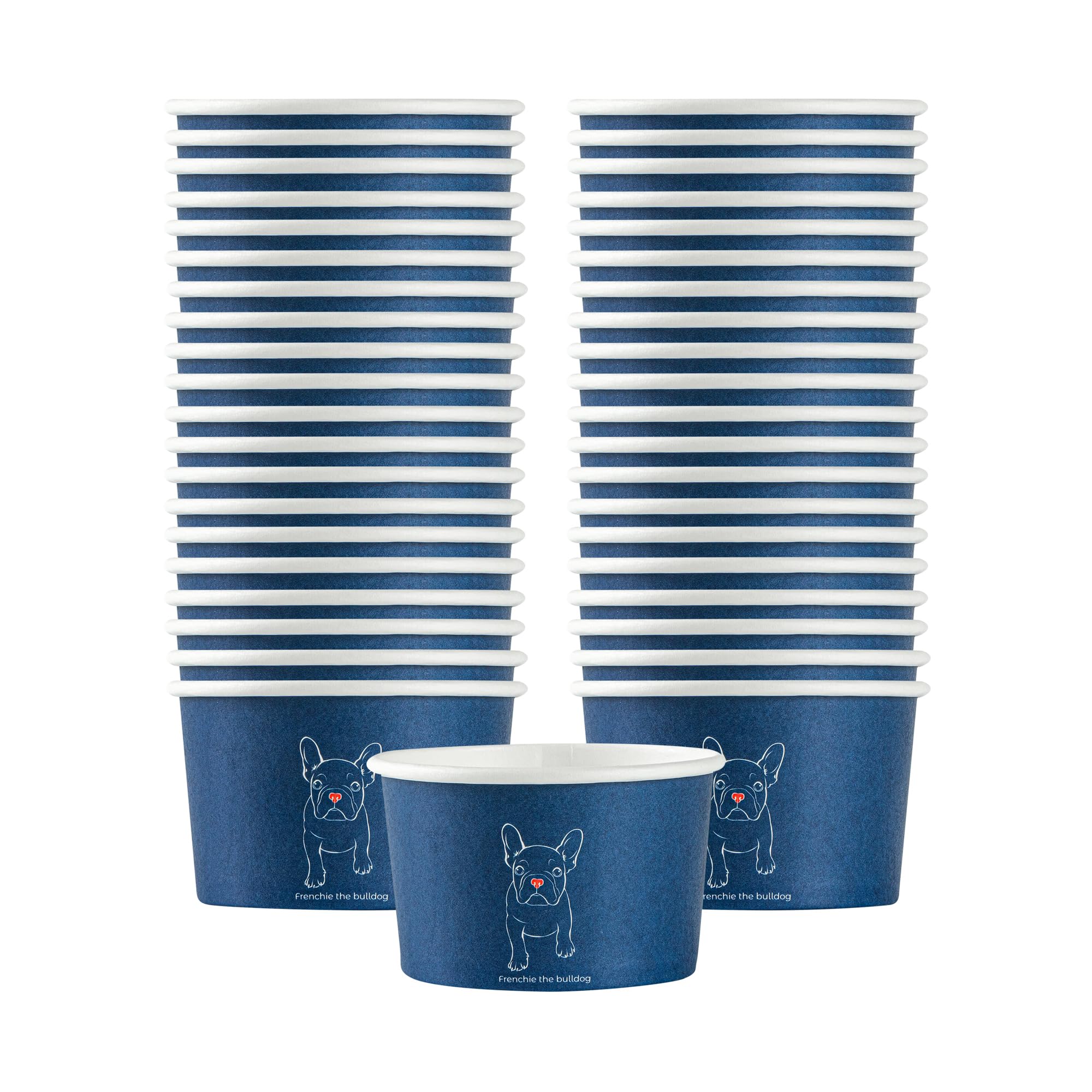 Restaurantware Blue 50 Count To Go Cup Disposable 3 x 3 x 1.8 Inches Paper Mini Cup Grease-Resistant Cup Recyclable Durable Design