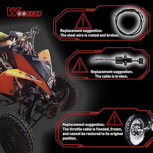 Miniatura 6 de WOOSTAR Cable del acelerador de 28.5 pulgadas de repuesto para 2 tiempos, 43 cc, 47 cc, 49 cc, 50 cc, mini bicicleta de bolsillo, Super Pit Dirt Bike