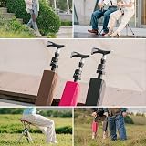 Ta-Da Chair PRO - Walking Stick with Seat, Ultra-Light Aluminium Frame & Sturdy Foldable Stool (up to 120kg), Collapsable Folding Design, Ideal for Travel & Sightseeing - Black, Adjustable - 5