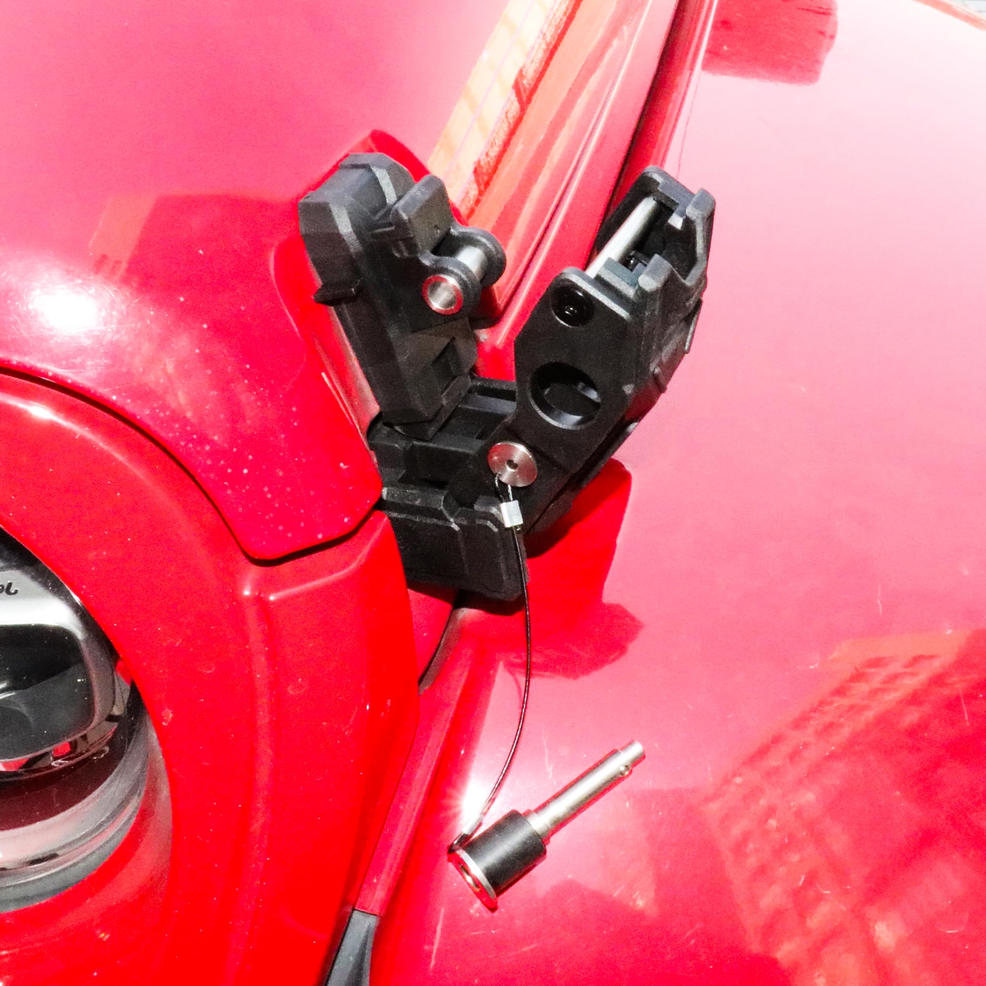 Loquet de verrouillage de capot compatible avec Jeep Wrangler JL 4XE Gladiator JT 2018-2025 Kit de loquets de capot de rechange, élimine les flottements de capot, 2 clés, 1 paire