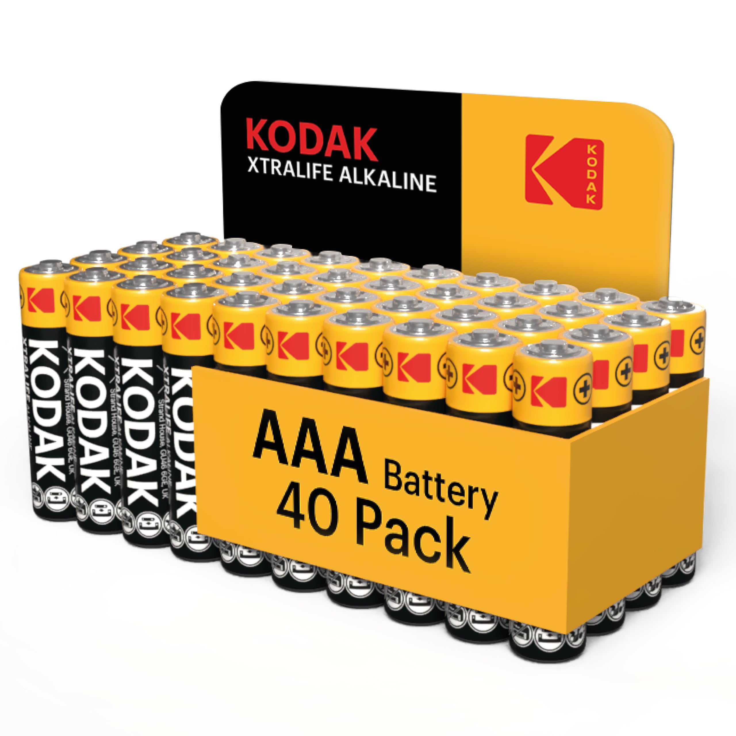 Kodak Xtralife 9V Batteries 10-Pack, Smoke Alarm Battery, PP3 for Fire Alarm, Square 6LR61 MN1604 Alkaline Batteries, 10-Year Shelf Life, 100% More Power — view 11