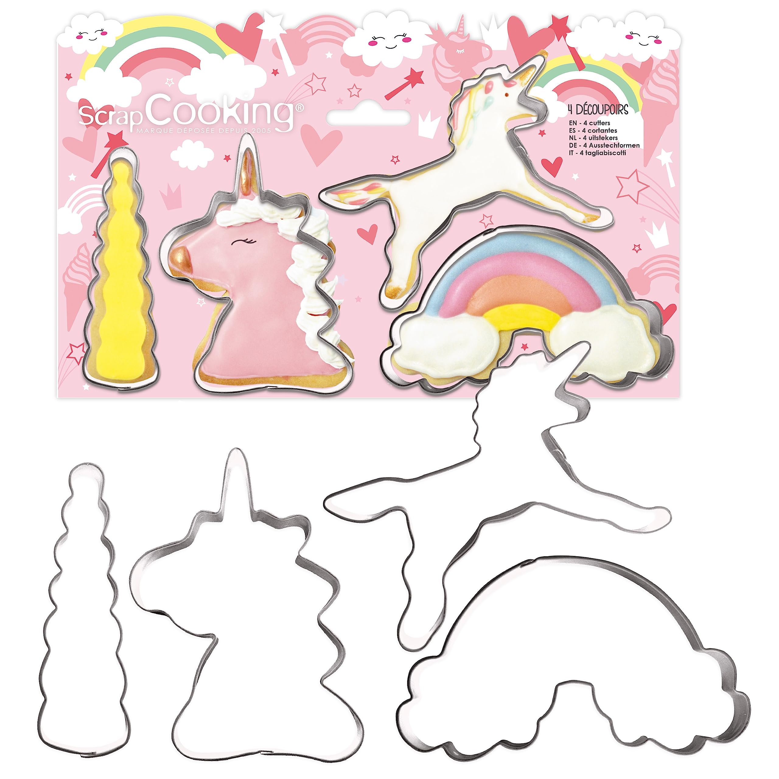 4 Unicorn Cookie Cutters