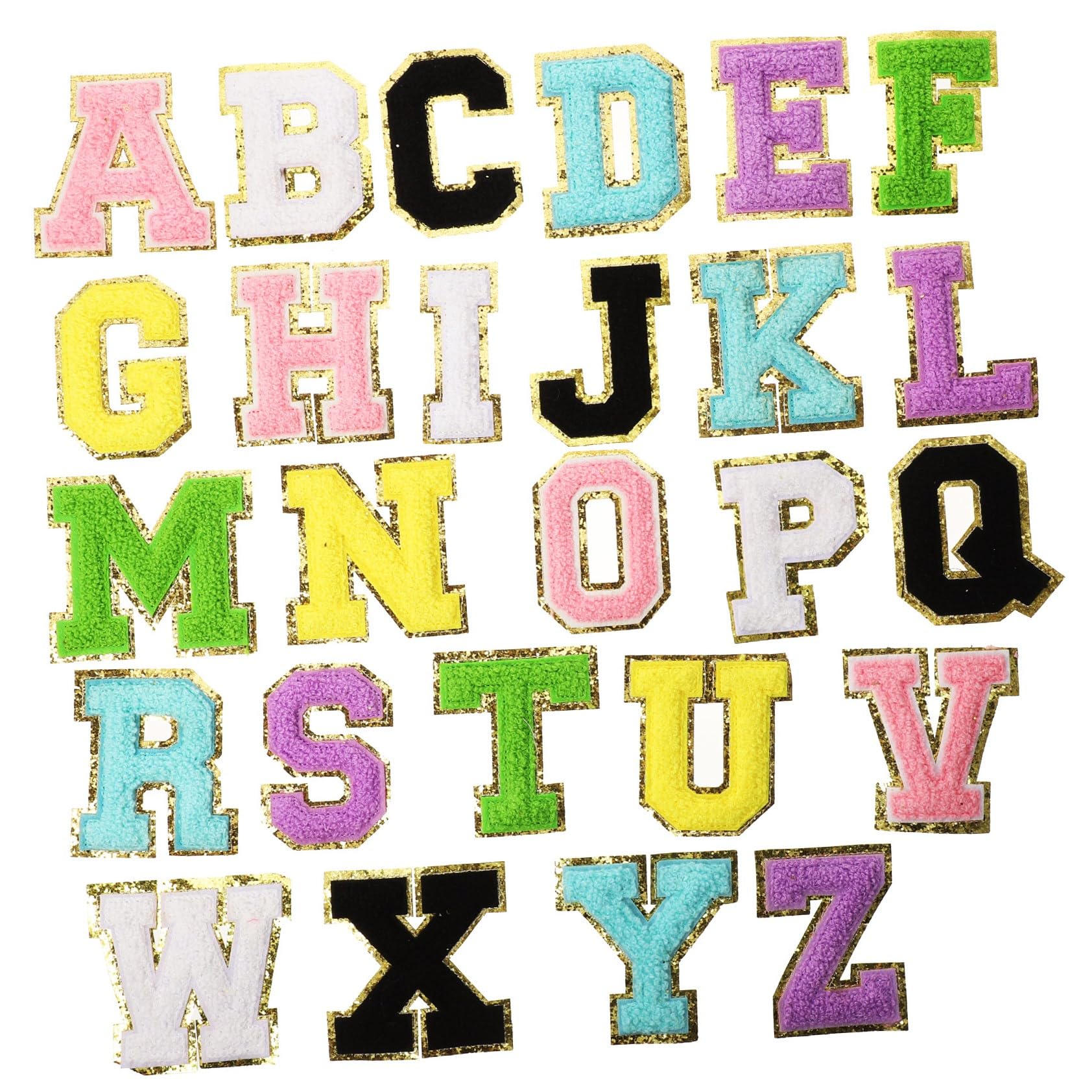 SHINEOFI 78piezas Parches De Letras Bordados Termoadhesivos Para Ropa Parches De Costura y Decoración De Para Chaquetas Bolsos Sombreros