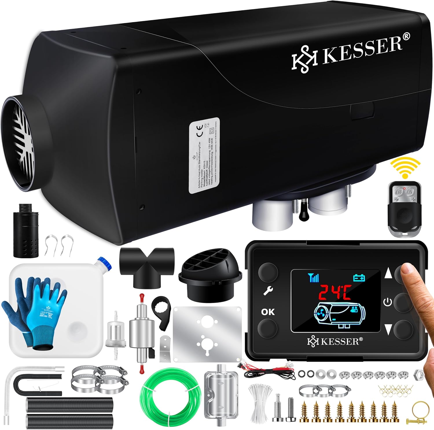 Interruttore LCD Per Riscaldatore Auto Diesel - Telecomando 4 Tasti - Controllo Temperatura E Timer - 12V - Foto 2