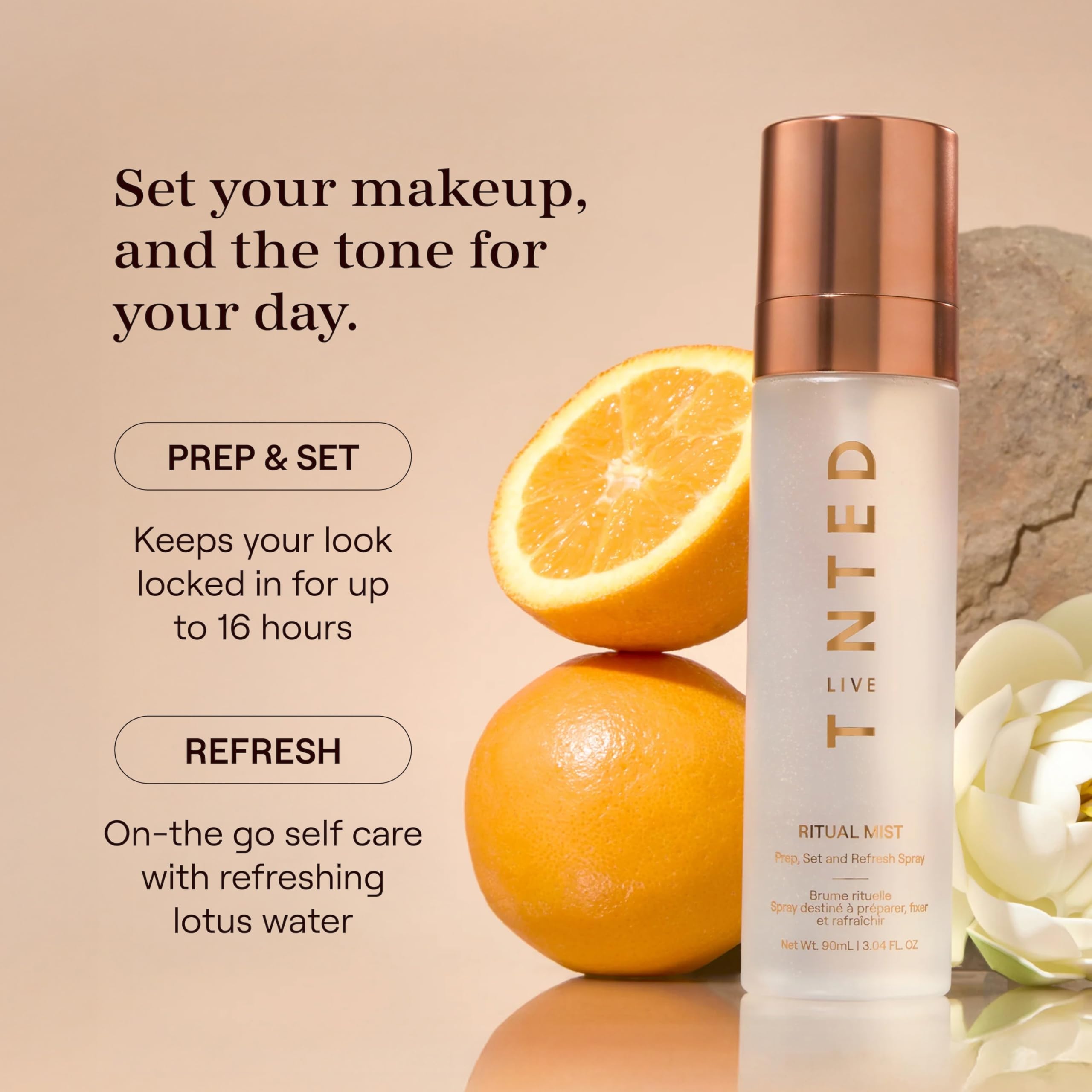 Live Tinted Ritual Mist Hydrating Makeup Setting Spray, 16-Hour Wear