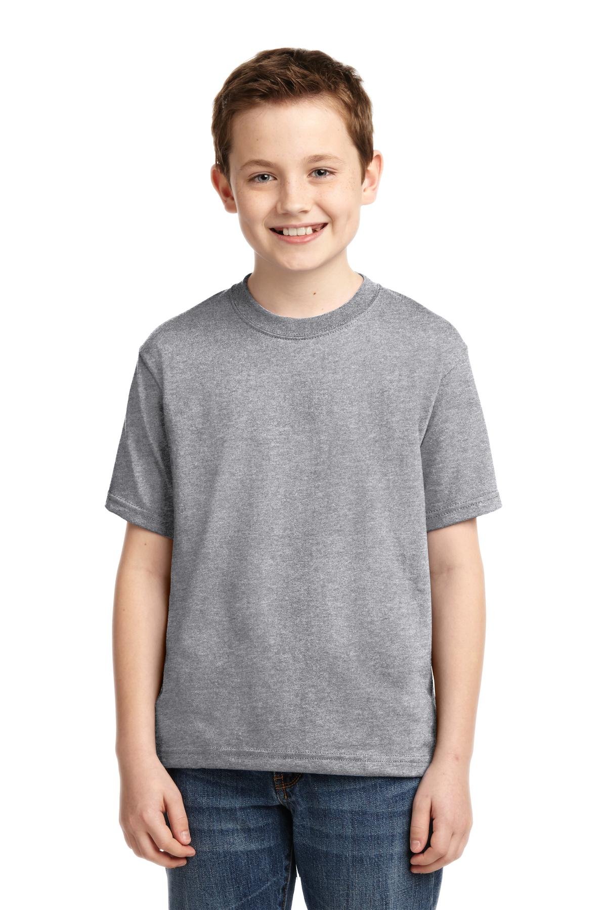 Jerzees Camiseta de manga corta pesada para niños