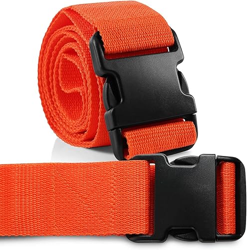 PrimaCare IR-5006 Correa de sujeción unisex con hebilla de plástico para pacientes, adultos y niños, 2 pulgadas x 7 pies, naranja