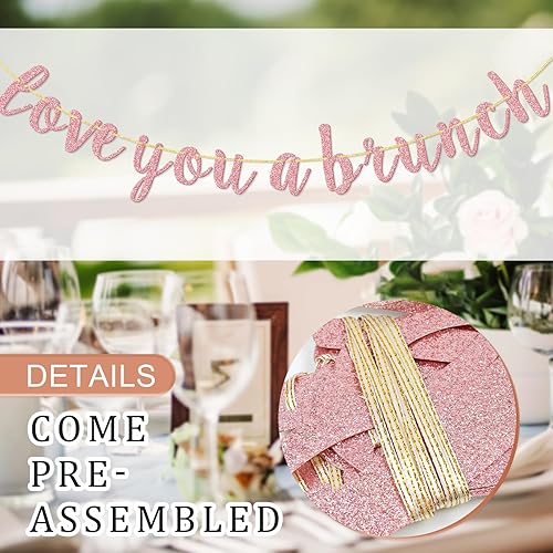 Miniatura 3 de Cartel de Love You A Brunch, decoración de fiesta de cumpleaños, fiesta de compromiso, fiesta de brunch, adorno de banderines de fiesta de brunch,