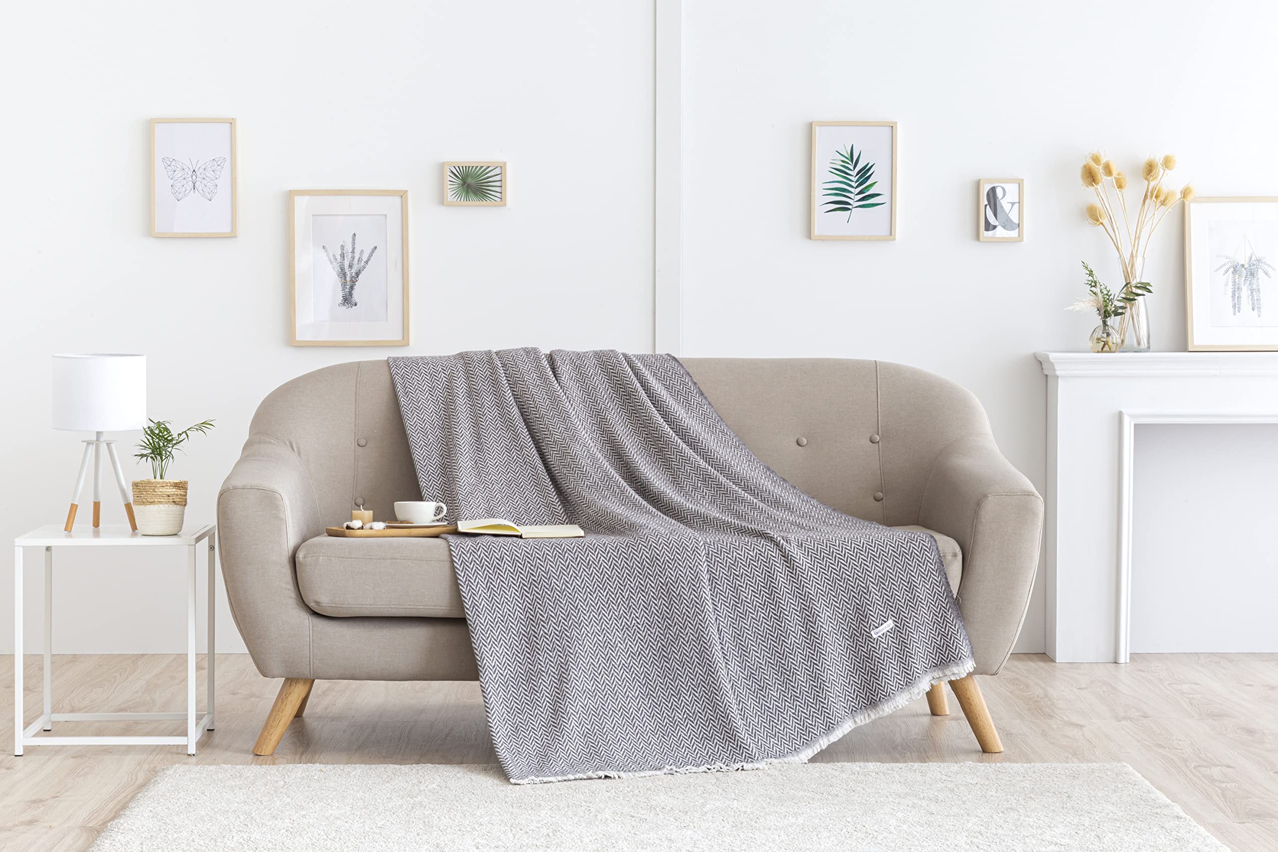 Colcha Cama 150 Colcha Multiusos Acomoda 230x260cm - Algodón/poliéster -  Gris Oscuro - Para Sofá O Cama Colchas Para Sofa, image size:2560x1707