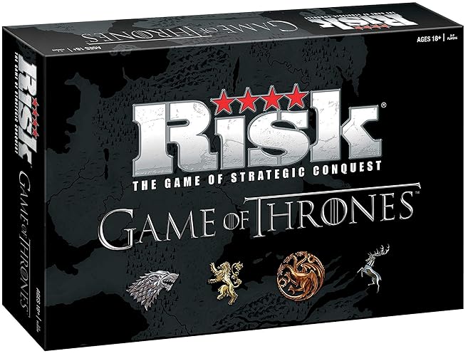 USAOPOLY Risk Juego de Tronos de Estrategia para Tablero | Para los Fans de Game of Thrones | Artículo Oficial de Game of Thrones | Basado en el Programa de TV de HBO Game of Thrones | Juego Temático Risk