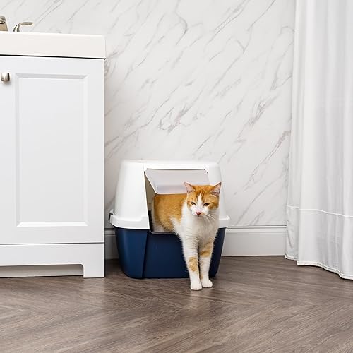 Miniatura 8 de IRIS USA - Caja de arena grande con tapa con cuchara Gris,marino