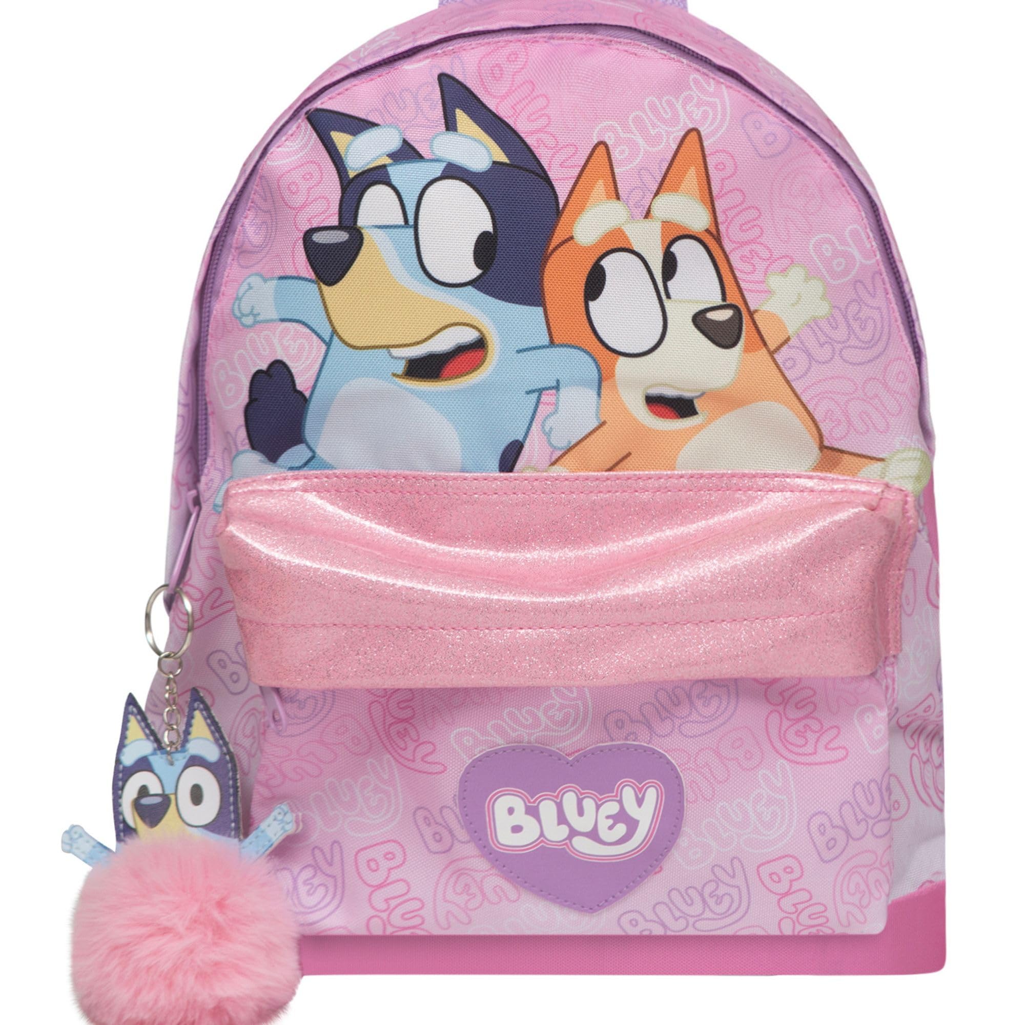Backpack From Bluey Sac à Dos Pour Enfants - Sacs D'école Doux Et Moelleux - Clé De Cartable Bluey