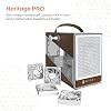 MONTECH Heritage mATX, Compact Leather Game Case with Micro Form Factor Signature Handle, Supports Latest GPUs, ATX PSU, 360mm AIO, 4 Fans, Headphone Strap - White