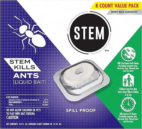 Miniatura 8 de STEM Cebos líquidos para hormigas, mata a la reina y la colonia, para uso en interiores, 8 estaciones de cebo a prueba de derrames