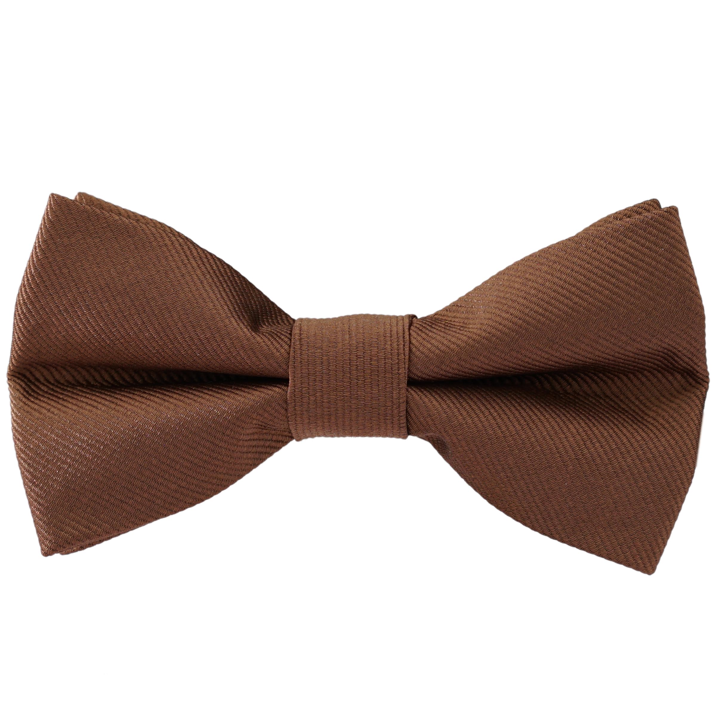 Pre-Tied Adjustable Solid Tuxedo Bow Tie for Boys and Men