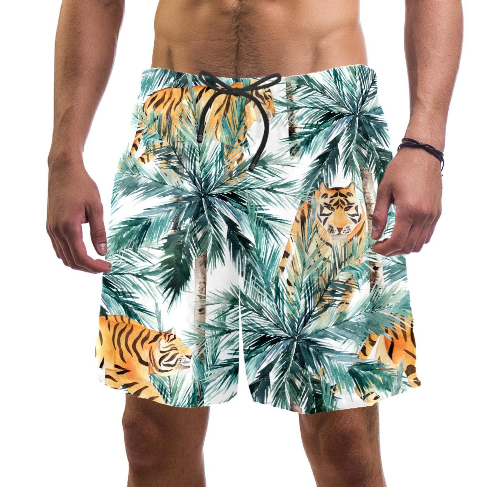 Maillots de bain pour hommes anti humidité short plage tigres - 6