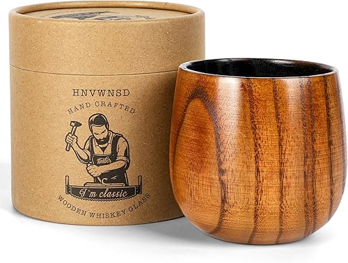 Miniatura 1 de Vaso de whisky de madera carbonizada, hecho a mano, vidrio antiguo de 10 onzas, regalos de bourbon para hombres, papá, marido, hermano, taza de
