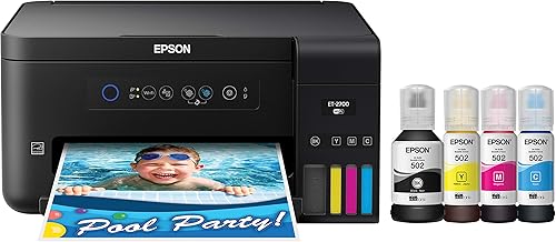 Epson Expression ET-2700 EcoTank Impresora inalámbrica a color todo en uno Supertank con escáner y copiadora, grande