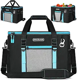 INSMEER Bolsa Térmica 25L/48L Grande, Impermeável, Cooler para Marmita, Caixa Térmica com Alça Desmontável - Ideal para Praia, Acampamento